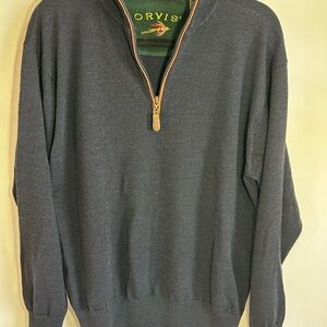 Orvis Men's dark blue Sweater 100% wool